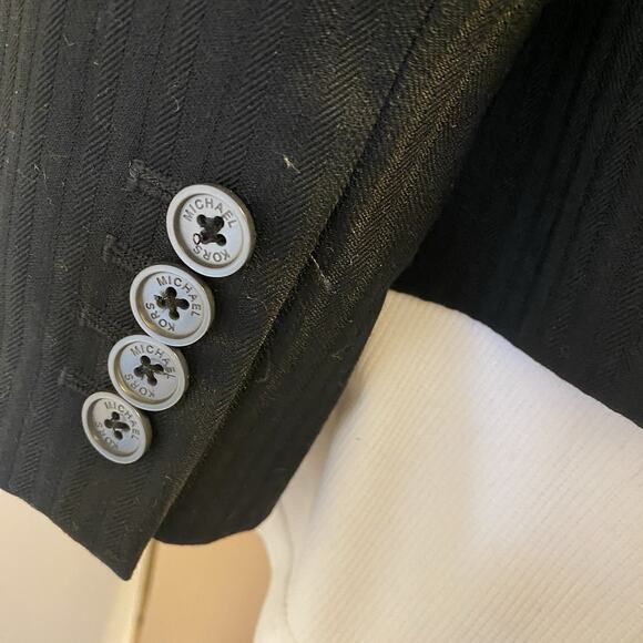 Vintage Michael Kors Wool Blend 1Button Blazer Jacket Women 10 Career Work Wear - Picture 10 of 10